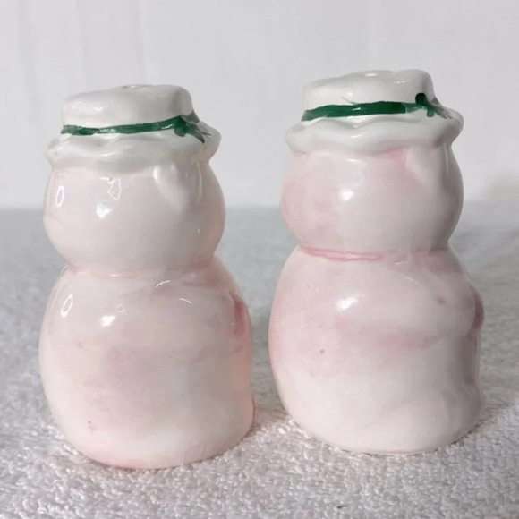 Vintage Ceramic Pink  Pig Salt & Pepper Shakers - Picture 3 of 9